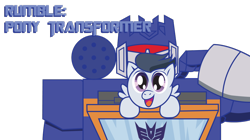Size: 1024x574 | Tagged: safe, artist:inspectornills, edit, rumble, cropped, cute, father and child, father and son, male, parent and child, soundwave, transformers, weapons-grade cute