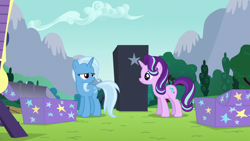 Size: 1280x720 | Tagged: safe, derpibooru import, screencap, starlight glimmer, trixie, pony, unicorn, no second prances