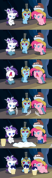 Size: 1120x3780 | Tagged: safe, artist:beavernator, derpibooru import, chancellor puddinghead, commander hurricane, pinkie pie, princess platinum, rainbow dash, rarity, earth pony, pegasus, pony, unicorn, hearth's warming eve (episode), babity, baby, baby dash, baby pie, baby pony, beavernator is trying to murder us, blue raspberry, cute, dashabetes, diapinkes, filly, hearth's warming eve, hnnng, raribetes, slushie, weapons-grade cute