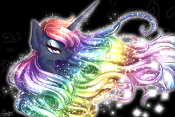 Size: 1500x1000 | Tagged: safe, artist:freexee, princess luna, alicorn, pony, female, horn, mare, simple background, solo