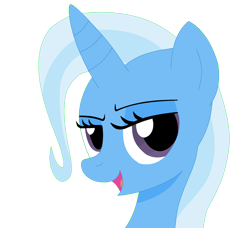 Size: 1140x1038 | Tagged: safe, artist:stephen-fisher, derpibooru import, trixie, pony, unicorn, blue coat, female, horn, mare, solo, two toned mane