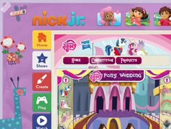 Size: 710x533 | Tagged: safe, princess cadance, shining armor, alicorn, pony, unicorn, dora the explorer, go diego go, logo, nick jr., screenshots, united kingdom