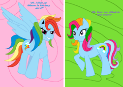 Size: 1214x860 | Tagged: safe, artist:cdla, rainbow dash, rainbow dash (g3), pegasus, pony, g3, needs more saturation