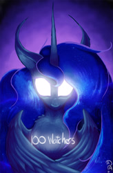 Size: 1500x2286 | Tagged: safe, artist:awkwardlyanonymous, princess luna, alicorn, pony, glowing eyes, milestone, solo