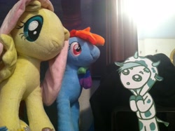 Size: 2592x1936 | Tagged: safe, fluttershy, rainbow dash, bootleg, code lyoko, irl, photo, plushie, ulcow, ulrich stern