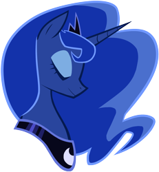 Size: 1280x1387 | Tagged: safe, artist:lexivine, princess luna, alicorn, pony, bust, eyes closed, female, mare, portrait, profile, simple background, solo, transparent background