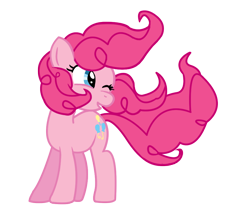 Size: 900x773 | Tagged: safe, artist:schnuffitrunks, pinkie pie, earth pony, pony, female, mare, pink coat, pink mane, solo, windswept mane