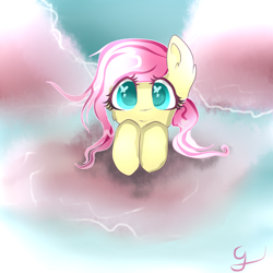 Size: 1024x1024 | Tagged: safe, artist:guillermina88, derpibooru import, fluttershy, pegasus, pony, chibi, cute, daaaaaaaaaaaw, hnnng, shyabetes, smiling, solo, weapons-grade cute