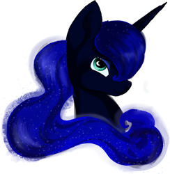 Size: 1596x1634 | Tagged: safe, artist:bubble-toes14, princess luna, alicorn, pony, female, horn, mare, simple background, solo, transparent background