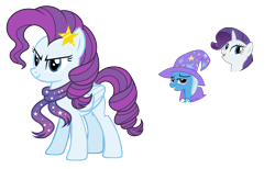 Size: 1024x630 | Tagged: safe, artist:sapphiretwinkle, derpibooru import, rarity, trixie, oc, pegasus, pony, unicorn, female, lesbian, mare, parents:rarixie, rarixie, shipping