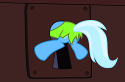 Size: 9126x5972 | Tagged: safe, artist:ejlightning007arts, derpibooru import, edit, trixie, butt, buttstuck, crossover, fairy, keyhole, peter pan, plot, stuck, the great and powerful ass, tinkerbell