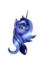 Size: 1232x2048 | Tagged: safe, artist:minelvi, princess luna, alicorn, pony, portrait, s1 luna, simple background, solo, transparent background