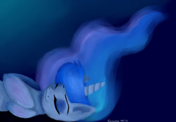 Size: 1024x709 | Tagged: safe, artist:luna-republic1, princess luna, alicorn, pony, eyes closed, sleeping, solo