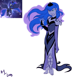 Size: 1800x1900 | Tagged: safe, artist:smartblondessarcasm, princess luna, equestria girls, humanized, looking at you, nail polish, solo