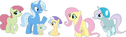 Size: 1280x375 | Tagged: safe, artist:klawiee, derpibooru import, fluttershy, trixie, pegasus, pony, family, female, lesbian, parents:trixieshy, shipping, trixieshy