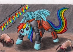 Size: 900x637 | Tagged: safe, artist:sean7700, rainbow dash, pegasus, pony, crossover, half-life, headcrab