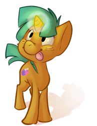 Size: 591x760 | Tagged: safe, artist:php27, snails, pony, unicorn, :p, colt, cute, dawwww, diasnails, foal, freckles, glowing horn, happy, horn, looking up, magic, magic aura, male, mlem, shadow, silly, silly pony, simple background, smiling, solo, standing, sweet dreams fuel, tongue out, transparent background, weapons-grade cute