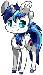 Size: 554x965 | Tagged: safe, artist:tidalwav-3, shining armor, pony, unicorn, chibi, horn, male, solo, stallion, white coat