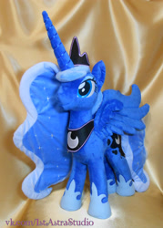 Size: 2480x3456 | Tagged: safe, artist:1stastrastudio, princess luna, irl, photo, plushie, solo, spread wings