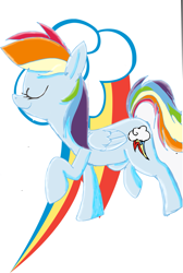 Size: 2147x3196 | Tagged: safe, artist:dashiepie, rainbow dash, pegasus, pony, cutie mark, female, high res, mare, simple background, solo, walking, white background