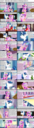 Size: 1282x4732 | Tagged: safe, princess cadance, shining armor, alicorn, pony, unicorn, comic:celestia's servant interview, blushing, caption, comic, cs captions, female, interview, male, mare, squee, stallion