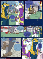 Size: 1950x2700 | Tagged: safe, artist:dracojayproduct, shining armor, oc, oc:eschar, oc:pierson, pony, unicorn, comic:lunar isolation, comic, royal guard