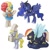 Size: 500x500 | Tagged: safe, derpy hooves, mayor mare, princess luna, rainbow dash, alicorn, pegasus, pony, afro, clothes, clown, clown nose, costume, doll, female, friendship is magic collection, mare, nightmare night, paper bag wizard, shadowbolt dash, shadowbolts, shadowbolts costume, simple background, toy, white background