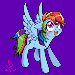 Size: 534x537 | Tagged: safe, artist:lolopan, rainbow dash, pegasus, pony, female, mare, simple background, solo