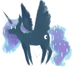 Size: 980x915 | Tagged: safe, artist:nobody, princess luna, alicorn, pony, female, horn, lineless, mare, solo