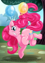 Size: 900x1234 | Tagged: safe, artist:cattensu, pinkie pie, earth pony, pony, solo