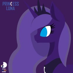 Size: 1500x1500 | Tagged: safe, artist:ballisticmcdelphia, princess luna, alicorn, pony, female, horn, mare, simple background, solo