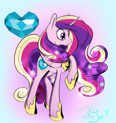 Size: 1396x1484 | Tagged: safe, artist:farewelldecency, princess cadance, alicorn, pony, solo