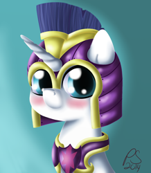 Size: 1366x1566 | Tagged: safe, artist:jonnysalami, shining armor, pony, unicorn, blushing, looking at you, solo