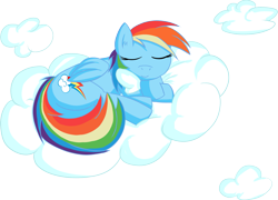 Size: 2919x2102 | Tagged: safe, artist:darkyosh, rainbow dash, pegasus, pony, cute, high res, sleeping