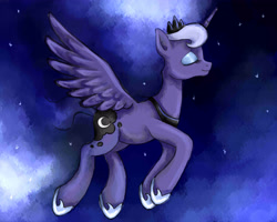 Size: 5000x4000 | Tagged: safe, artist:denigirl, princess luna, alicorn, pony, female, gradient background, horn, mare, solo