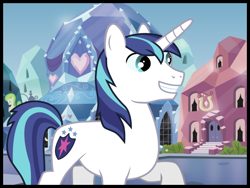 Size: 800x600 | Tagged: safe, shining armor, pony, unicorn, crystal empire, horn, male, solo, stallion, template, white coat