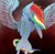 Size: 800x790 | Tagged: safe, artist:moonstone-fox, rainbow dash, pegasus, pony, blue mane, female, mare, multicolored mane