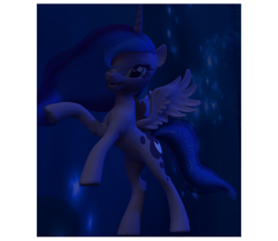 Size: 808x701 | Tagged: safe, artist:sparkyfox, princess luna, alicorn, pony, cg, female, horn, mare, solo