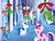 Size: 1024x768 | Tagged: safe, artist:bronybyexception, princess cadance, shining armor, alicorn, pony, unicorn, advent calendar, christmas, crystal empire, mistletoe, pointy ponies