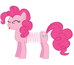 Size: 4819x4252 | Tagged: safe, artist:atmospark, pinkie pie, earth pony, pony, absurd resolution, pun, slinkie pie, slinky, slinky pie, toy story, what has science done