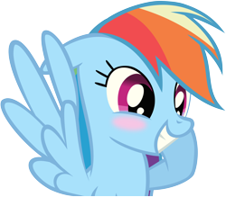 Size: 8000x7000 | Tagged: safe, artist:choopy, rainbow dash, pegasus, pony, absurd resolution, blushing, simple background, transparent background, vector