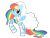 Size: 800x600 | Tagged: safe, artist:anaxboo, rainbow dash, pegasus, pony, alternate hairstyle, clothes, dress, rainbow dash always dresses in style, wedding dress