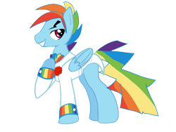 Size: 800x600 | Tagged: safe, artist:anaxboo, rainbow blitz, rainbow dash, pegasus, pony, clothes, rule 63, tuxedo