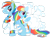 Size: 800x600 | Tagged: safe, artist:anaxboo, rainbow blitz, rainbow dash, pegasus, pony, clothes, dashblitz, dress, female, male, rule 63, self ponidox, selfcest, shipping, straight, tuxedo, wedding, wedding dress