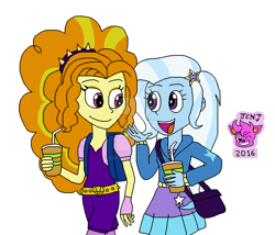 Size: 1024x878 | Tagged: safe, artist:resotii, derpibooru import, adagio dazzle, trixie, equestria girls, female, lesbian, shipping, triagio