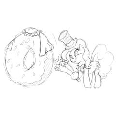 Size: 800x800 | Tagged: safe, artist:khorme, pinkie pie, earth pony, pony, cargo ship, crack shipping, donut, pinkdonut, wedding