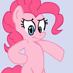 Size: 945x945 | Tagged: safe, artist:megasweet, pinkie pie, earth pony, pony, female, mare, reaction image, solo