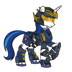 Size: 4100x4100 | Tagged: safe, artist:spazzymcnugget, shining armor, pony, unicorn, absurd resolution, armor, crossover, helmet, new conglomerate, planetside 2, solo, video game