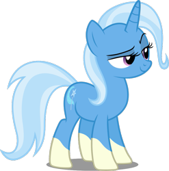 Size: 827x838 | Tagged: safe, artist:dashiesparkle, derpibooru import, edit, editor:slayerbvc, trixie, pony, unicorn, female, mare, ponies wearing sunburst's socks, raised eyebrow, simple background, smug, socks (coat marking), solo, transparent background, vector, vector edit