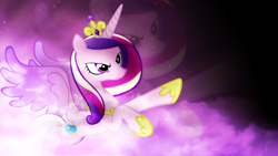 Size: 1920x1080 | Tagged: safe, artist:mithandir730, princess cadance, alicorn, pony, female, horn, solo, wallpaper